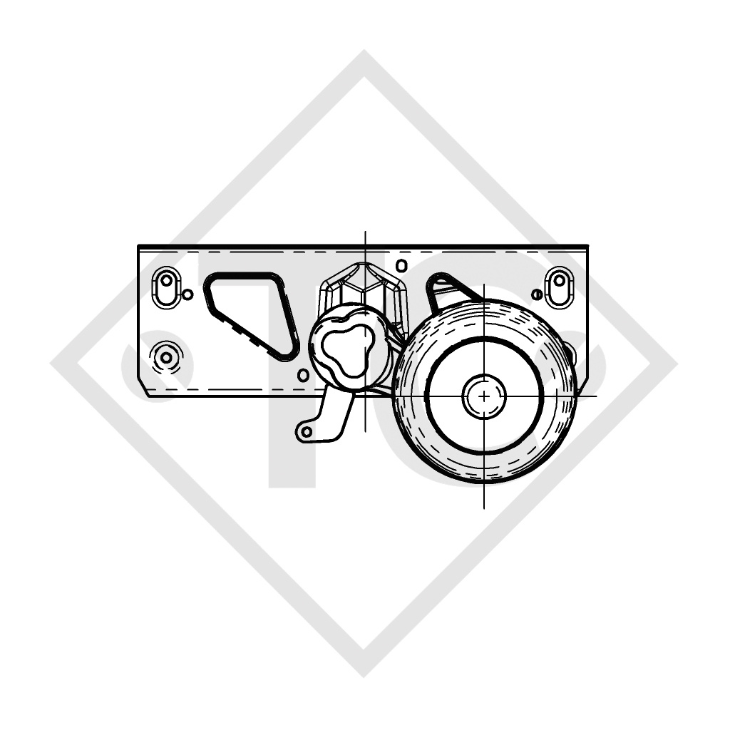 Achse gebremst 1800kg EURO1 Achstyp DELTA SI 18-1 - KNAUS TABBERT