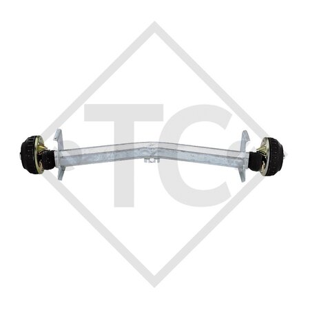 Braked axle 1600kg EURO axle type DELTA SI-N 14-2 - HYMER Eriba Nova 540