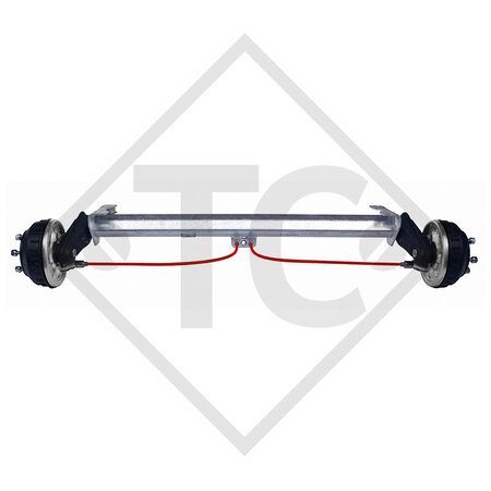 Essieu EURO COMPACT 1000kg freiné type d'essieu B 1000-3  - Humbaur