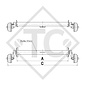 Achse gebremst 1000kg EURO1 Achstyp B 1000-3