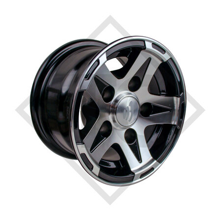 trailer aluminium rim 6.00x10 H2, 5/67/112, ET -4