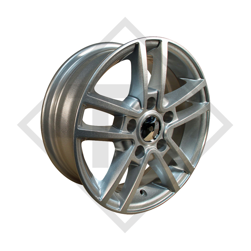 trailer aluminium rim 6.00Jx15 H2, 5/67/112, ET +30, suitable for all common trailer types