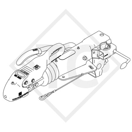 Overrun device V type  ZAF 2,0-3, 1250 to 2000kg, 48.36.581.102