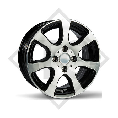 trailer aluminium rim 5.00Jx13, 4/57/100, ET +30