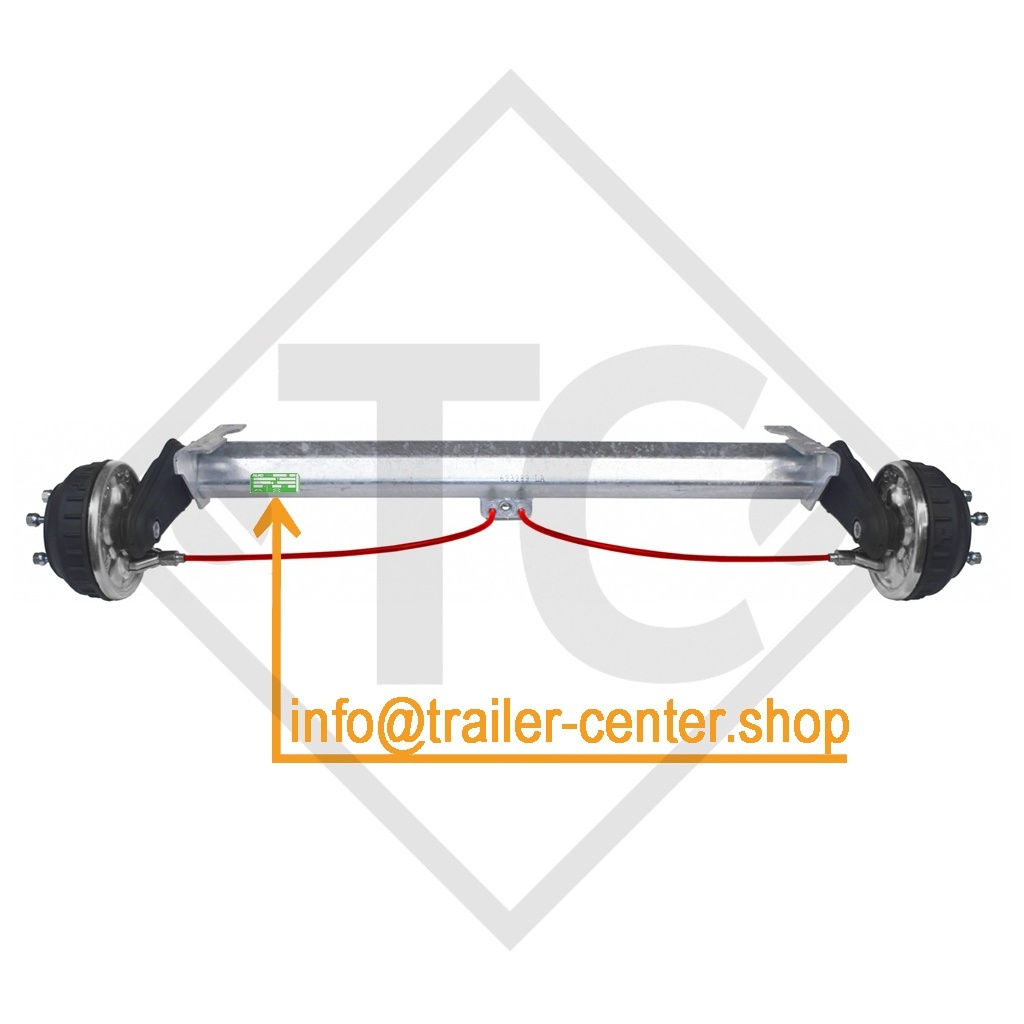 Essieu EURO COMPACT 1350kg freiné type d'essieu B 1200-6 étanche, Cresci