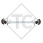 Braked axle 1600kg / 1800kg axle type DB 1605, 45.29.368.019 - REPRODUCTION, NO LONGER AVAILABLE AS ORIGINAL!