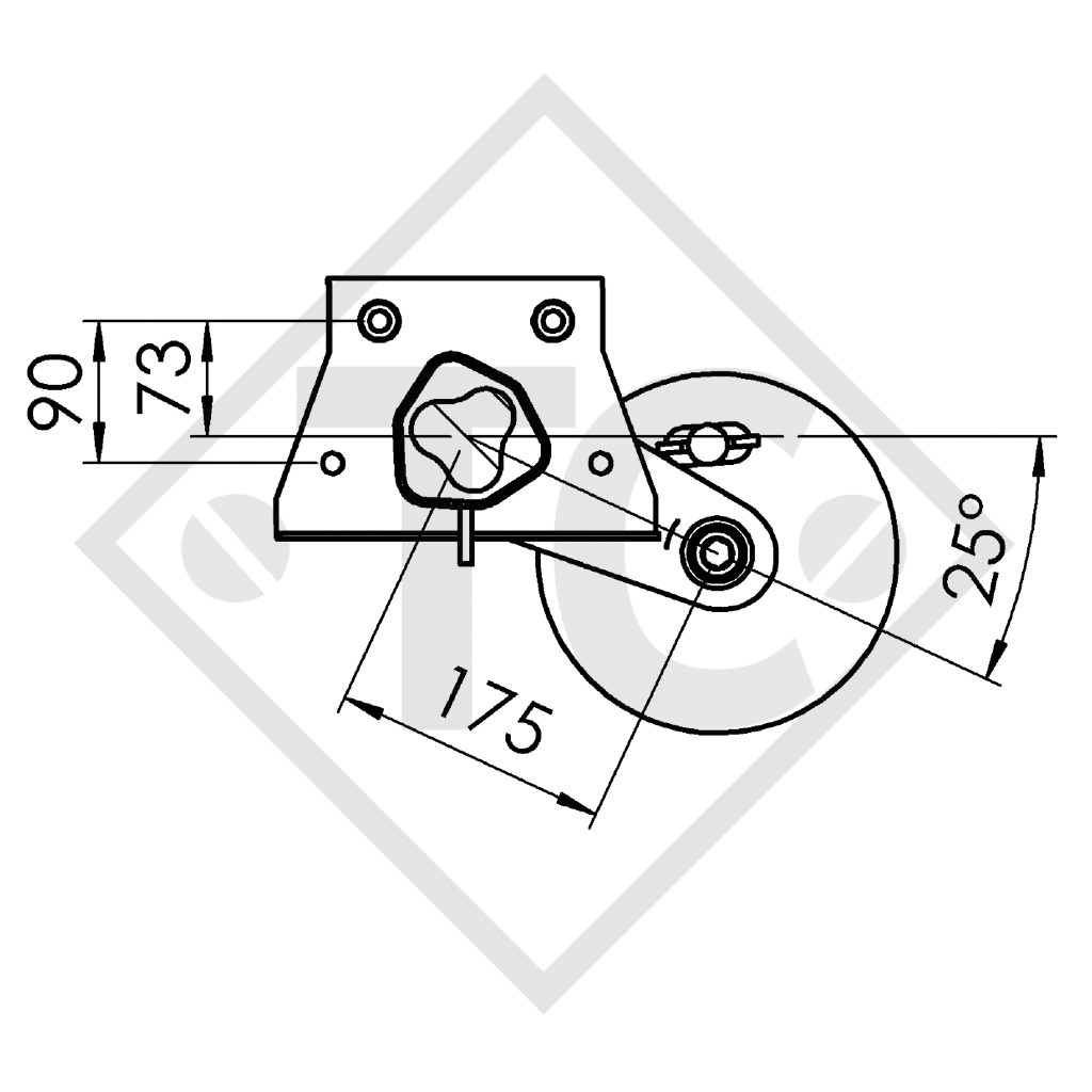 Braked axle 1000kg EURO Plus axle type B 1000-3 - Bürstner 5001 TN