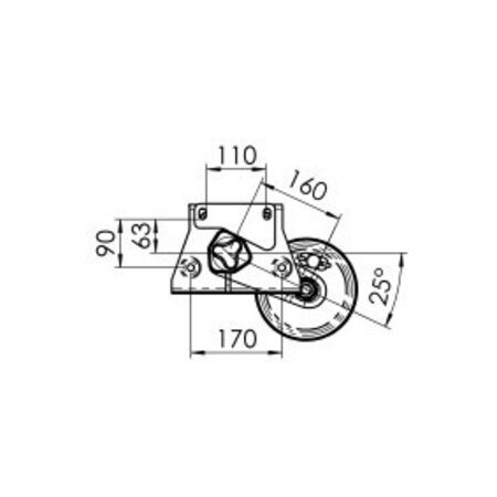 Braked axle 900kg EURO1 axle type B 850-5
