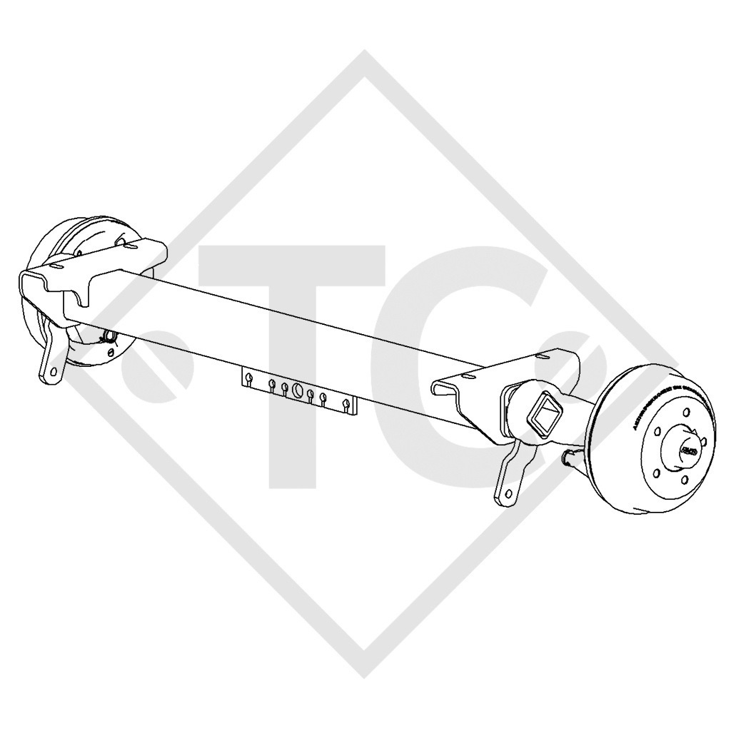 Braked axle SWING 1350kg axle type CB 1355, 46.25.379.402