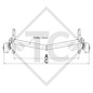 Achse gebremst 1800kg EURO1 Achstyp DELTA SI 18-1 mit AAA (Automatische Nachstellung der Bremsbeläge)