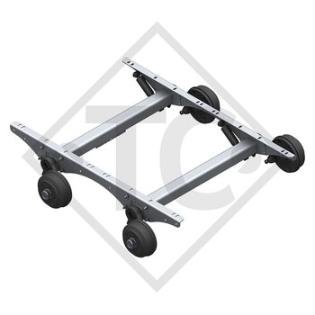Conjuntos ejes tándem con freno 2100kg SWING tipo de eje CB 2/1055, 49.21.379.590 + 591