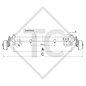 Eje con freno 1300kg COMPACT tipo de eje B 1200-5  - THULE