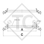 Assale sfrenato 750kg PLUS OPTIMA tipo di assale 700-5 con supporto alta