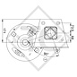 Essieu 1700kg freiné type d'essieu SCB 1605, (nouvelle CB 1605), 46.29.368.080, 4013656