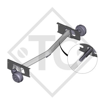Essieu EURO1 - 1700kg freiné type d'essieu DELTA SIN 14-3 avec AAA (réglage automatique des garnitures de frein)