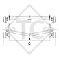 Essieu EURO1 - 1700kg freiné type d'essieu DELTA SI-N 14-3 avec AAA (réglage automatique des garnitures de frein)