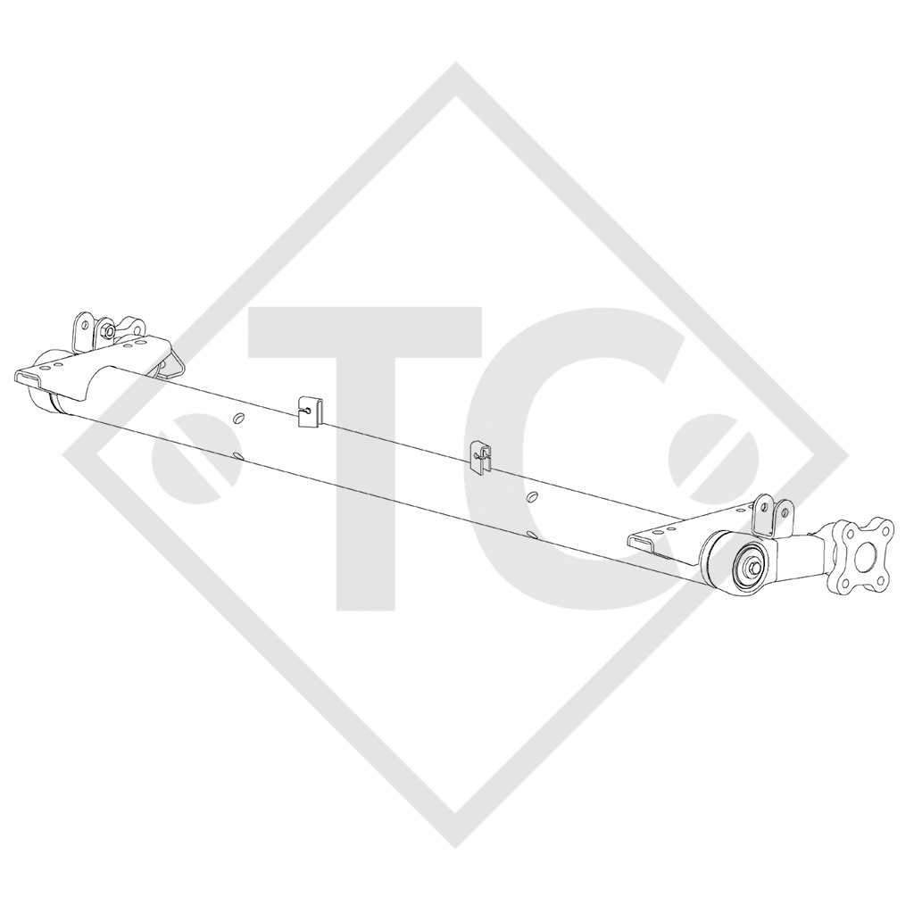 Essieu sans freins Peugeot Boxer 2100kg freiné type d'essieu DB 2100, 37.92.000.007