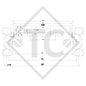 Axle without brakes 2100kg Peugeot Boxer axle type DB 2100, 37.92.000.007