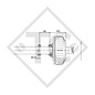 Essieu PLUS droit freiné 1800kg type d'essieu BS 1800 version étanche