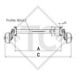 Assale frenato 1000kg EURO COMPACT tipo di assale B 1000-3 - Brenderup