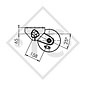 Essieu EURO COMPACT 1000kg freiné type d'essieu B 1000-3 - Brenderup