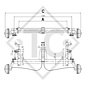 Assale frenato 1000kg EURO PLUS tipo di assale B 1000-3, Hymer / Familia con AAA (Regolazione automatica dei ferodi)