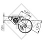 Essieu 750kg freiné type d'essieu B 700-5