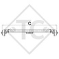 Essieu tandem freiné 2700kg EURO COMPACT type d'essieu 2xB 1200-6