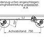 Achse Tandemaggregat gebremst 3000kg EURO COMPACT Achstyp 2xB 1600-3