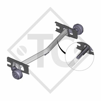 Assale frenato 1700kg EURO1 tipo di assale DELTA SIN 14-3 - FENDT 495 TFB Bianco