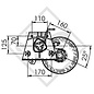 Eje con freno 1400kg EURO1 tipo de eje B 1600-03 LMC 545D