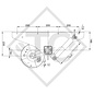 Braked axle 1000kg / 1400kg axle type WM 1000, 4621379437 - WM Meyer