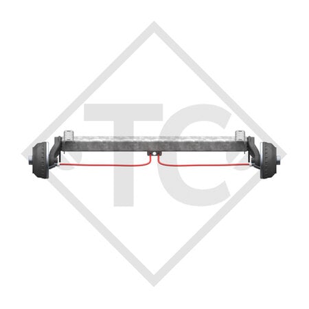 Essieu 1050kg freiné type d'essieu CB1050  avec AAA (réglage automatique des garnitures de frein)