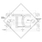 Essieu SWING 1350kg freiné type d'essieu CB 1355, 46.24.379.498