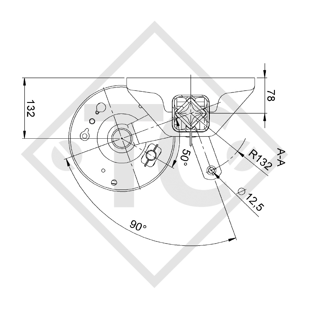 Eje con freno SWING 1350kg tipo de eje CB 1355, 46.24.379.498