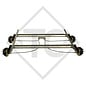 Braked tandem axle unit 2000kg EURO COMPACT axle type 2xB 850-10