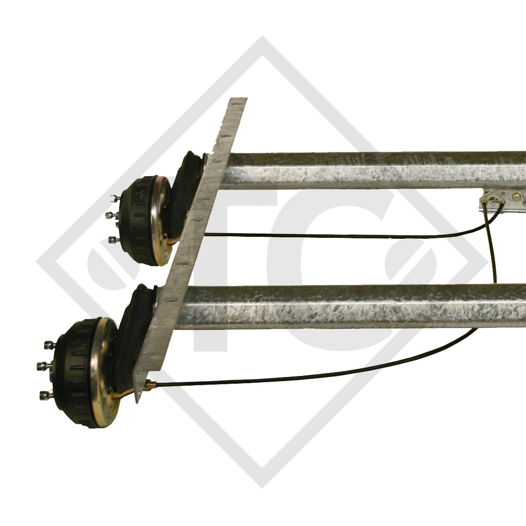 Essieu tandem freiné 2000kg EURO COMPACT type d'essieu 2xB 850-10
