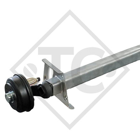 Braked axle 1800kg axle type CB 1505, 46.27.379.448, 4013490 - Knaus REPRODUCTION