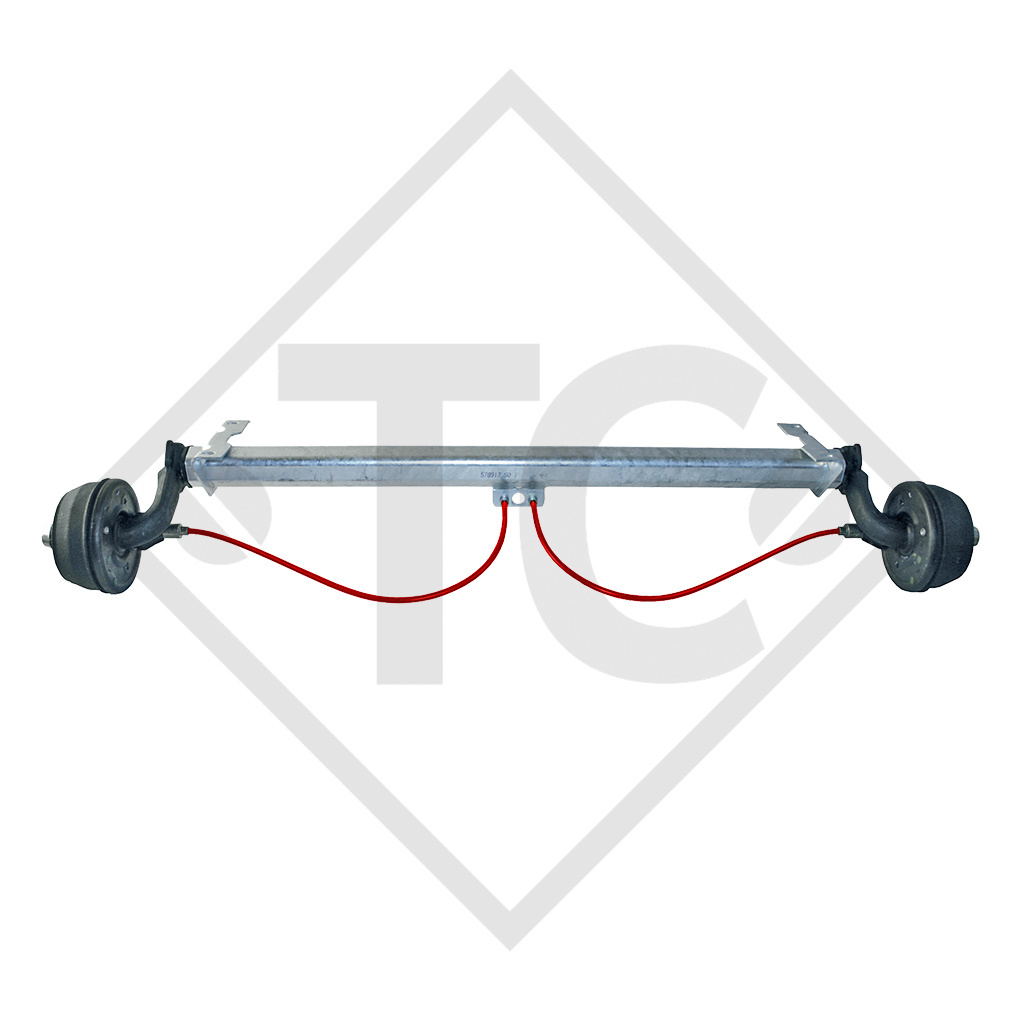 Achse gebremst 650kg Achstyp B 700-3 - ERIBA PUCK