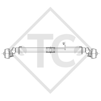 Essieu EURO1 - 750kg freiné type d'essieu B 850-2  - HYMER Eriba Puck