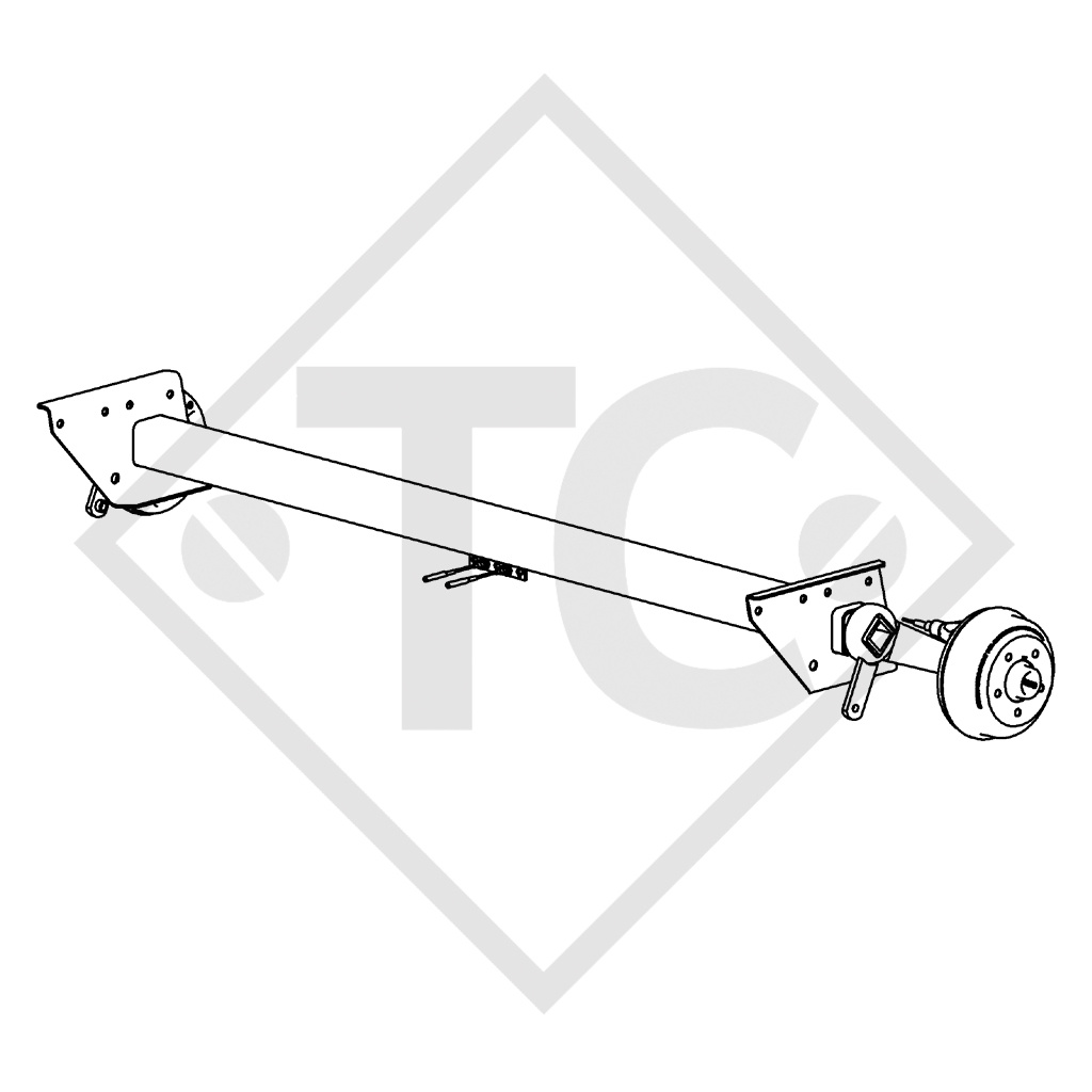 Achse gebremst SWING 1500kg Achstyp CB 1505, 46.27.379.787 - NACHBAU