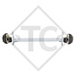Braked axle SWING 1500kg axle type CB 1505, 46.27.379.787 - REPRODUCTION