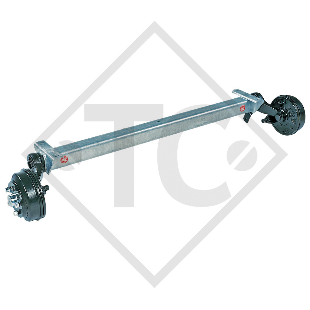 Braked axle SWING 1350kg / 1400kg axle type CB 1355, 46.24.379.101 - REPRODUCTION