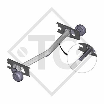Braked axle 1800kg EURO1 axle type B 1800-9, La Mancelle Liberty 440 PC