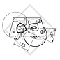 Braked axle 1800kg EURO1 axle type B 1800-9, La Mancelle Liberty 440 PC