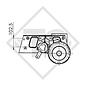 Essieu EURO1 - 2000kg freiné type d'essieu DELTA SI 18-3 avec AAA (réglage automatique des garnitures de frein)