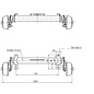Achse gebremst 1350kg Achstyp B 1200-6 - Humbaur HUK 272715