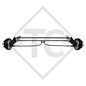 Essieu BASIC 1000kg freiné type d'essieu B 850-10 avec liaison 90mm