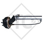 Braked axle 1000kg BASIC axle type B 850-10 with top hat profile 90mm