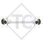 Braked axle 1350kg EURO1 axle type B 1200-6